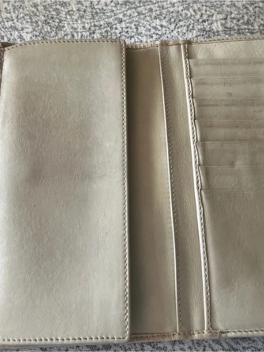 Gucci Taupe Embossed GG Leather Wallet